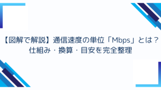 【図解で解説】通信速度の単位「Mbps」とは？仕組み・換算・目安を完全整理