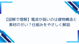 【図解で理解】電波が弱いのは建物構造と素材のせい？仕組みをやさしく解説